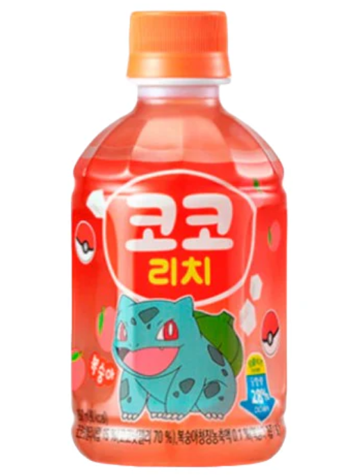 (S1-01) BEVERAGE - Korea - POKEMON LOTTE Coconut Jelly - Rich PEACH 280ml x 24 UNITS (Buyer is responsible if drinks may leak during shipping and weather)