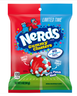 (S6-14) Limited Edition - USA Breakaway -Nerds Gummy Clusters Berry Punch - 5oz(142g) x 12 Units