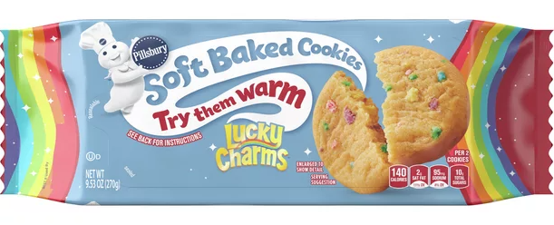(S1-02) SINGLE - Pillsbury Soft Baked - Lucky Charms Cookies 9.53oz x 1 Unit