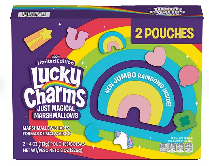 (S1-01) Single - Lucky Charms Just Magical Cereal Marshmallows - Limited Edition 4 OZ (113g) x 1 Unit ( 2 Pouches)