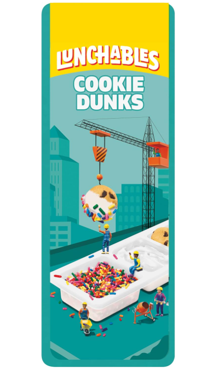 (S7-01) Us - Lunchables Cookie Dunks with Choco Chip Cookies, Marshmallow Creme & Springles Tray 1.95oz (55g) x 12 units