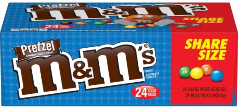 (S2-03) Box - US - M&M - Milk Chocolate Pretzel 2.83oz (80.2g) x 24 Units