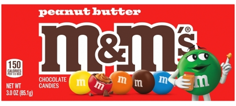 (S2-03) Box - US - Theater Box - M&M -  Peanut Butter - 3oz (85.1g) x 12 Units