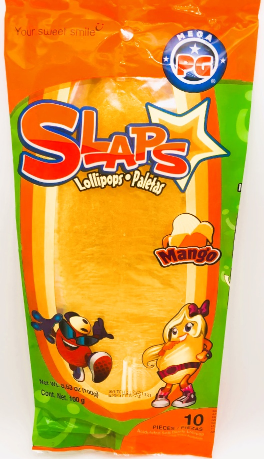 Slaps Candy - MANGO 10-Pk 3.53OZ (100g) x 40 units