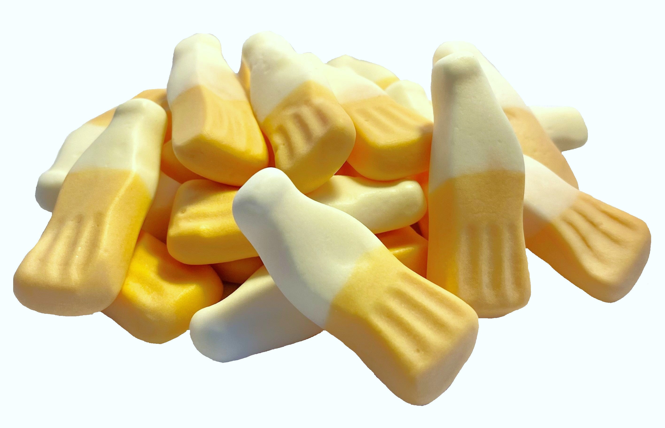 (S1-10) Box - BULK - Huer - Small MANGO Frosty Bottles x 1kg - SugarMarket.ca