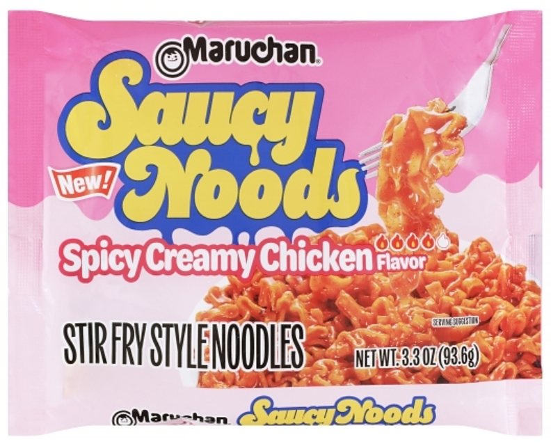 (S6-12) Us - Noodles - Maruchan Saucy Noods - Spicy Creamy Chicken 3.3oz (93.6g) x 20 Units