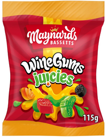 (S6-08) UK - Maynards Bassetts - Wine Gums Jelly Peg 115g x 10 Units