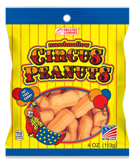 (S7-05) US - Melster Circus Peanuts Peg Bag 4oz (113g) x 10 Units