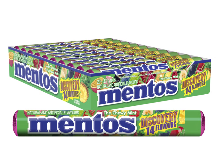 (S1-06) Mentos Discovery Rolls - 37g x 20 Units