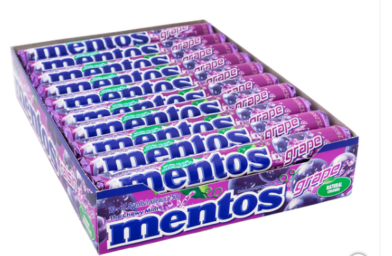 (S1-06) Mentos Grape Rolls - 37.4 g X 20 Units