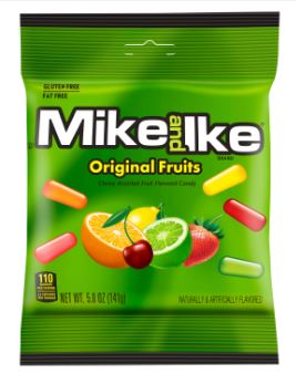 (S6-03) Us - Peg Bag - Mike & Ike Original 5oz(142g) x 12 Units