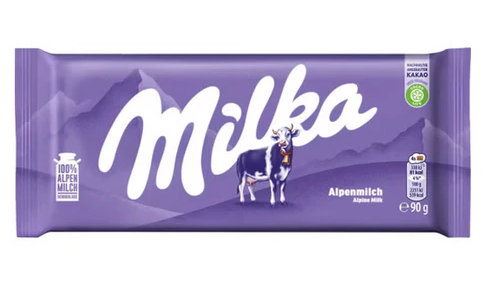 (S2-01) Milka Alpine Milk Bar 90g x 25 Units