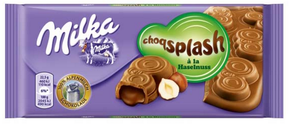 KRAFT Milka Splash Hazelnuts 90g  x 18 units