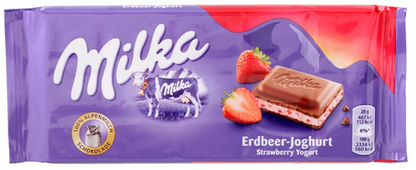 (S2-01) Milka Strawberry Bar 100g x 22 Units
