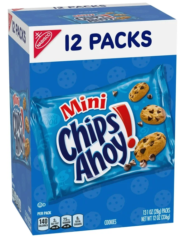 (S6-10) CASE - Mini CHIPS AHOY Cookies 12-pk (336g) x 4 Boxes
