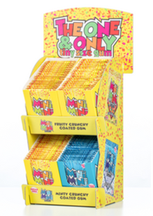 Verburg - Mini Mini Gum - Counter Display 0.79oz (22g) x 80 pcs (3 boxes Fruit, 1 box Pepp)
