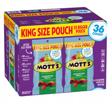 Mott Assorted Fruit Snack - King Size 2.5oz (70g) x 36 units