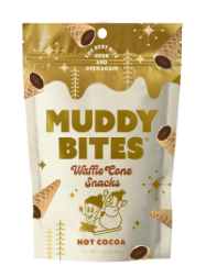 (S6-10) Muddy Bites - Hot Cocoa Waffle Cone Snacks 2.33oz (66g) x12 bags