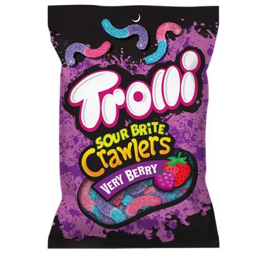 (S1-06) Mexico- Trolli Peg Bag - Sour Brite Crawlers - VERY BERRY 5oz (141g) x 1 Unit