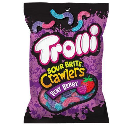 (S1-06) Mexico- Trolli Peg Bag - Sour Brite Crawlers - VERY BERRY 5oz (141g) x 1 Unit