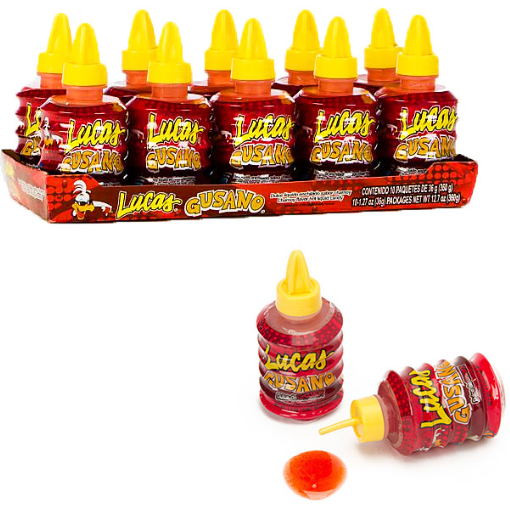 (S5-09) Mexican - Lucas Gusano - CHAMOY 1.21oz X 10 UNITS - SugarMarket.ca