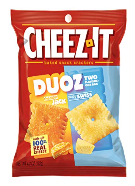 (S6-03) US - Chips - Cheez-It DUOZ - Cheddar Jack and Baby Swiss 4.3oz (121g) x 6 units (chips bags may deflated during shipping) - SugarMarket.ca
