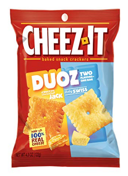 (S6-03) US - Chips - Cheez-It DUOZ - Cheddar Jack and Baby Swiss 4.3oz (121g) x 6 units (chips bags may deflated during shipping) - SugarMarket.ca