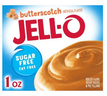 (S6-09) US - Sugar Free - Kraft Jell-O Instant Pudding - Butterscotch 1oz (28g) X 24 Units - SugarMarket.ca