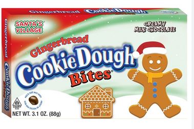 (S7-02) XMAS - Theater Box Cookie Dough Santa's Village Gingerbread 3.1oz x 12 Units - SugarMarket.ca