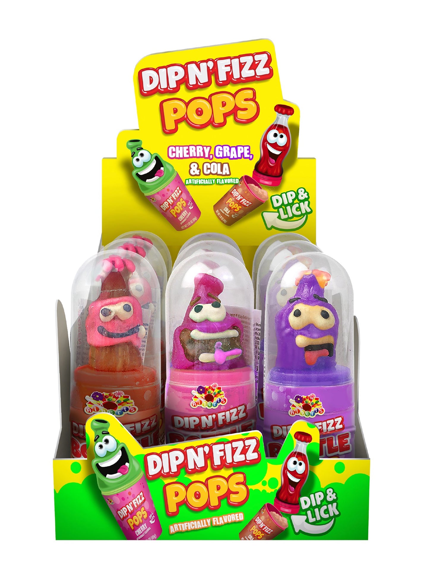(S6-03) CHINA - Alberts Dip N Fizz Bottle Pops 1.41oz (40g) x 1 unit - SugarMarket.ca