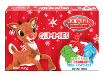 (S7-09) XMAS - Theater Box Rudolph Gummy 3oz (85g) x 24 Units - SugarMarket.ca