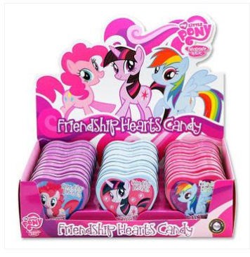 (S1-09) Boston America - My Little Pony Friendship Hearts Candy Tins 1.2oz(34g) x 18 Units
