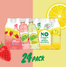 (S5-02) US - BEVERAGE - Sugar Free - Nature Twist Variety Pack 16.9 fl OZ (500ML) x 24 UNITS (12 Units x Strawberry Lemonade and 12 Units x Lemonade) (Buyer is responsible if drinks may leak during shipping and weather)