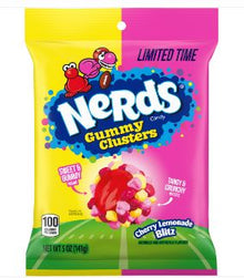(S6-14) Nerds  Gummy Clusters - Cherry Lemonade Peg Bag 5oz (142g) x 12 Units
