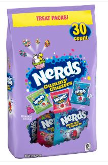 (S4-03)US -  EASTER - Single - Nerds Gummy Cluster Treat Packs 30 pk X 1 Bag