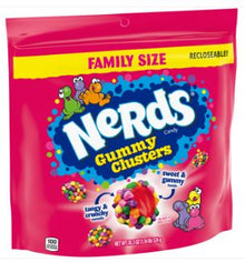 (S6-11) Box - US - Nerds Gummy Clusters Family Size SUB Bag -  RAINBOW 18.5oz(524g) x 5 Bags - SugarMarket.ca