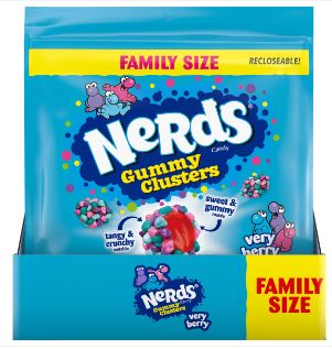(S6-10) US - Nerds Gummy Clusters Family Size SUB Bag Very Berry 18.5oz(524g) x 5 Bags