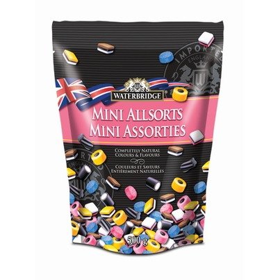 Europ - Waterbridge - LICORICE MINI ALLSORTS SUR POUCH 200G x 15 units