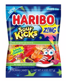 (S1-01) Haribo Zing Sour Kicks 4.5 oz x 12 units