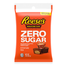 (S7-06) Us - Sugar Free - Reese Peanut Butter Cup Miniatures Peg Bag 3oz x 12 units