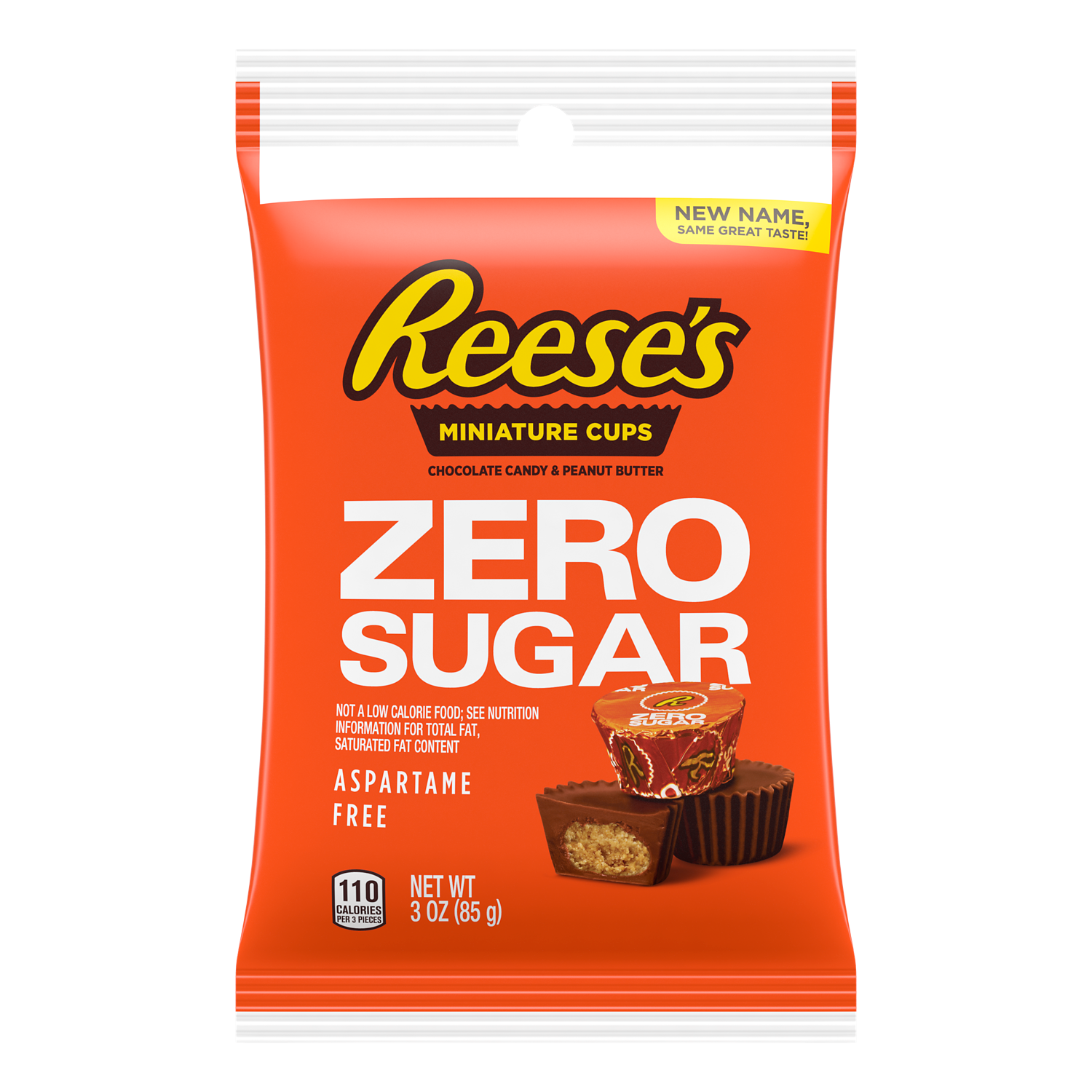 (S7-06) Us - Sugar Free - Reese Peanut Butter Cup Miniatures Peg Bag 3oz x 12 units