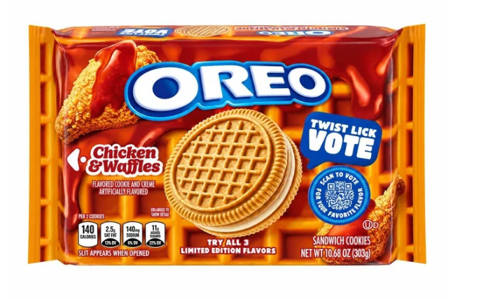 (S5-05) Oreo - Chicken & Waffles Sandwich Cookie 10.68oz (303g) x 12 Units