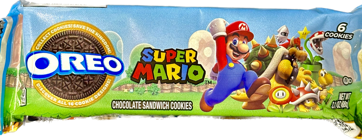 OREO - DOUBLE STUFF - SUPER MARIO BROS 3.1OZ (88G) KING SIZE X 12 UNITS