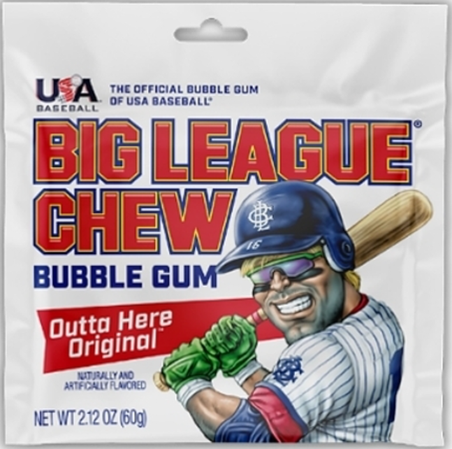 (S1-05) Box - US - Big League Chew Original  2.12oz(60g) x 12 Units