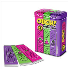 (S1-06) CHINA- Ouch! Bubble Gum Assorted Flavor Tin (21pc) x 12 Units
