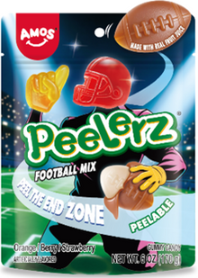 (S6-06) Amos Peelerz Gummy - Footbal Mix Sub Bag 6oz (170g) x 12 Units