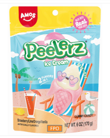 (S6-06) Amos Peelerz Gummy Sub Bag - Ice Cream 6oz(170g) x 12 Units