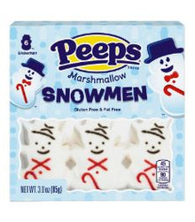 (S8-12) Xmas - 6PK Peeps Marshmallow Snowmen - 3oz (85g) X 12 Units