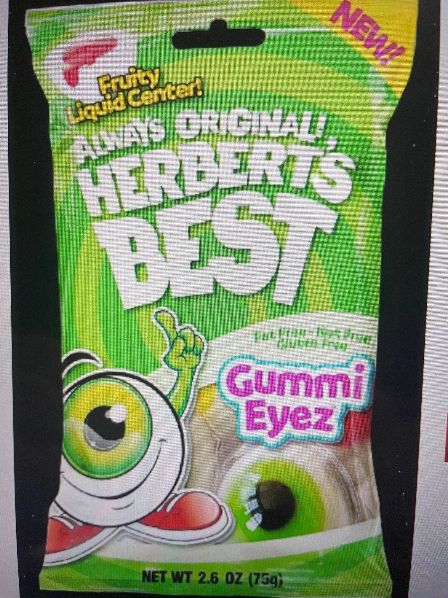 (S6-08) Spain - Herberts Best - Gummi Eyez Peg Bag - 2.6oz (75g) x 12 units(Best Before October 11,2025) - SugarMarket.ca