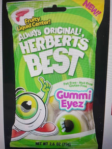 (S6-08) Spain - Herberts Best - Gummi Eyez Peg Bag - 2.6oz (75g) x 12 units(Best Before October 11,2025) - SugarMarket.ca